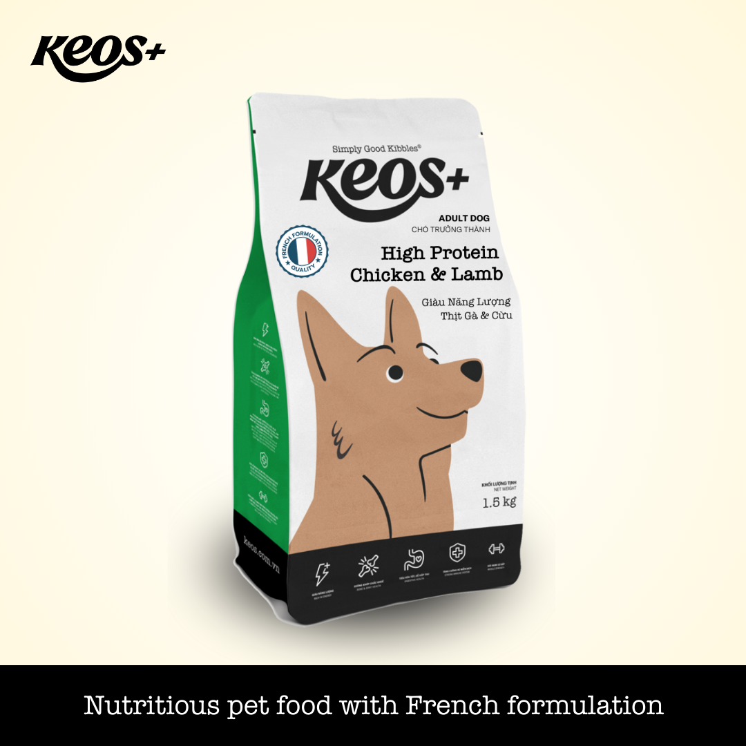 KEOS DOG ADULT HIGH PROTEIN W CHICKEN N LAMB 20KG